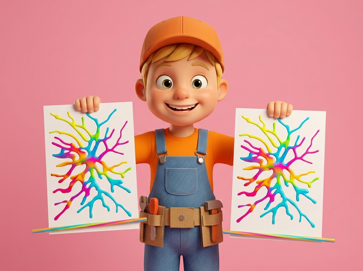 Blow-Straw Painting