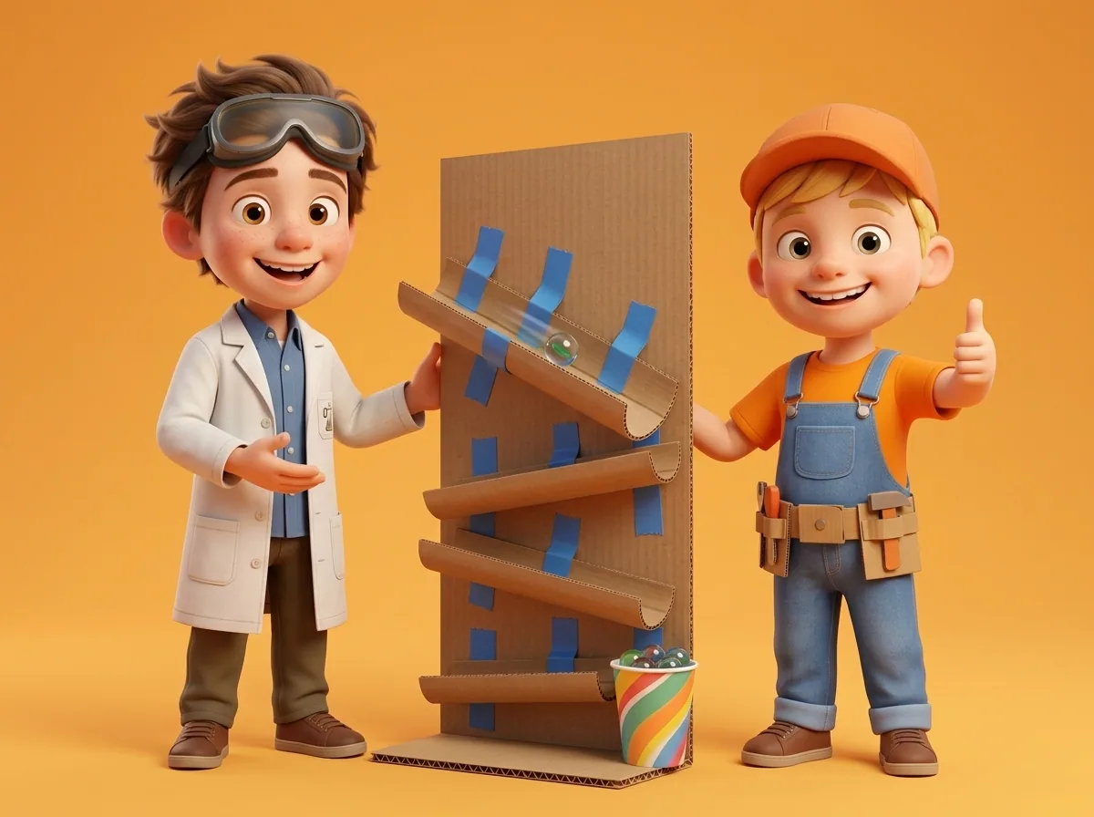 Cardboard Marble Run