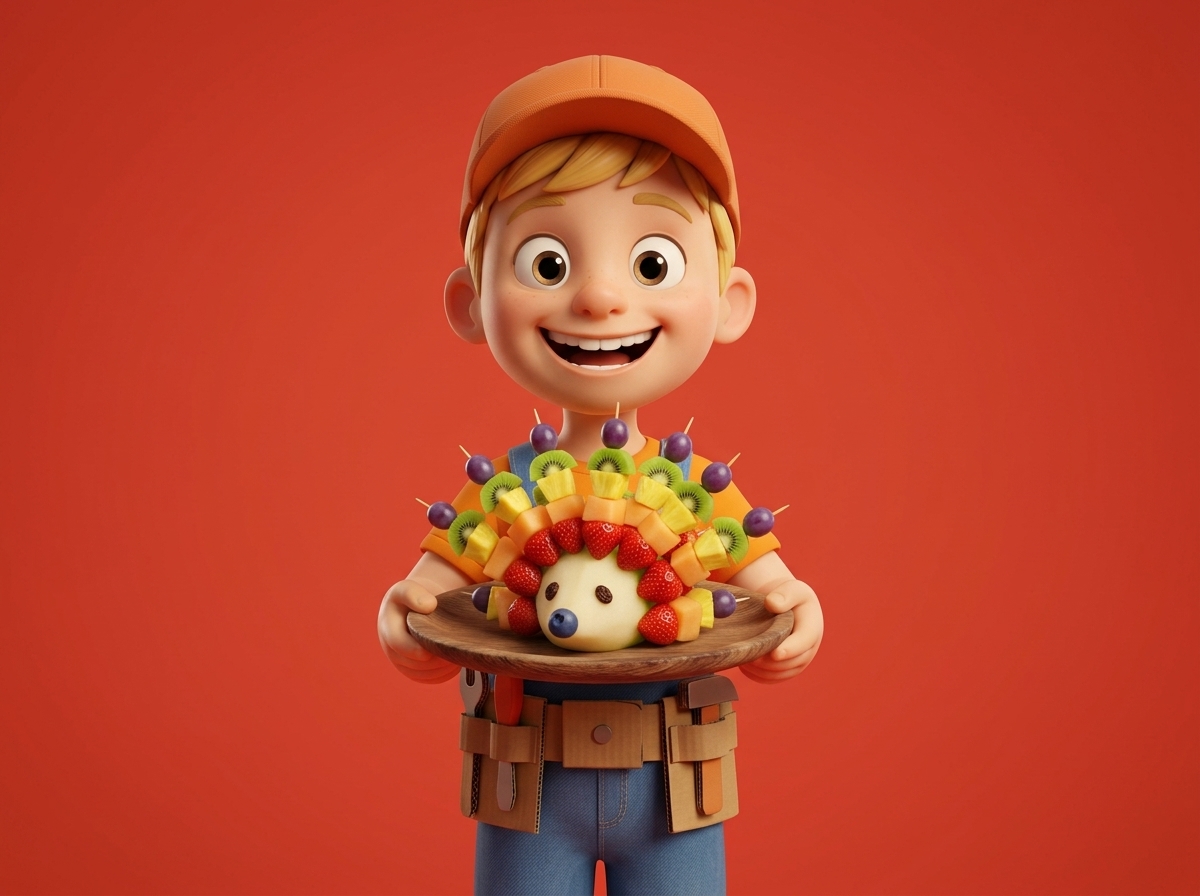 Rainbow Fruit Hedgehog
