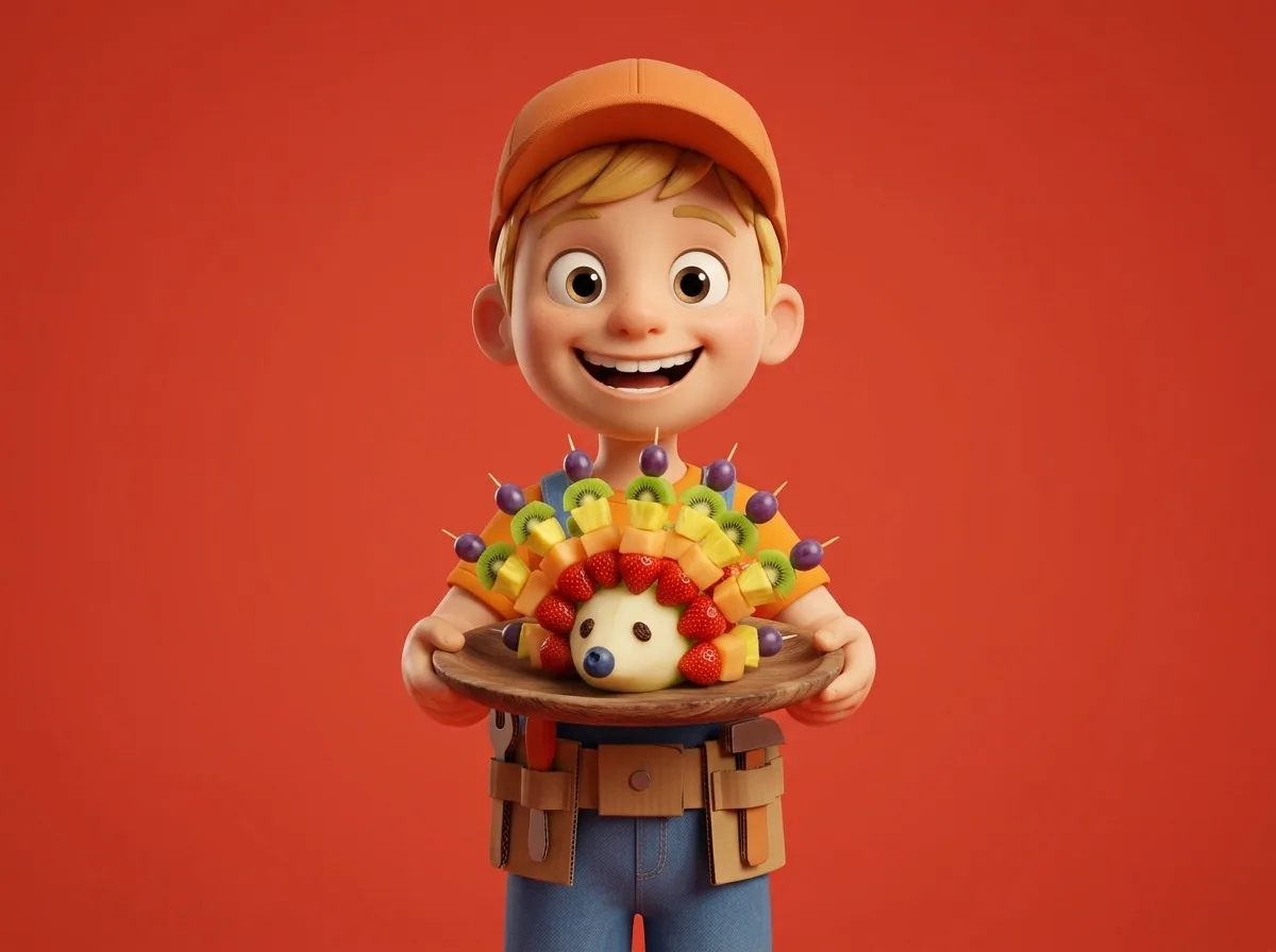 Rainbow Fruit Hedgehog